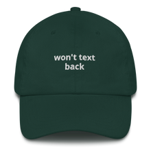 Load image into Gallery viewer, Won't Text Back Dad hat - The Gay Bar Shop