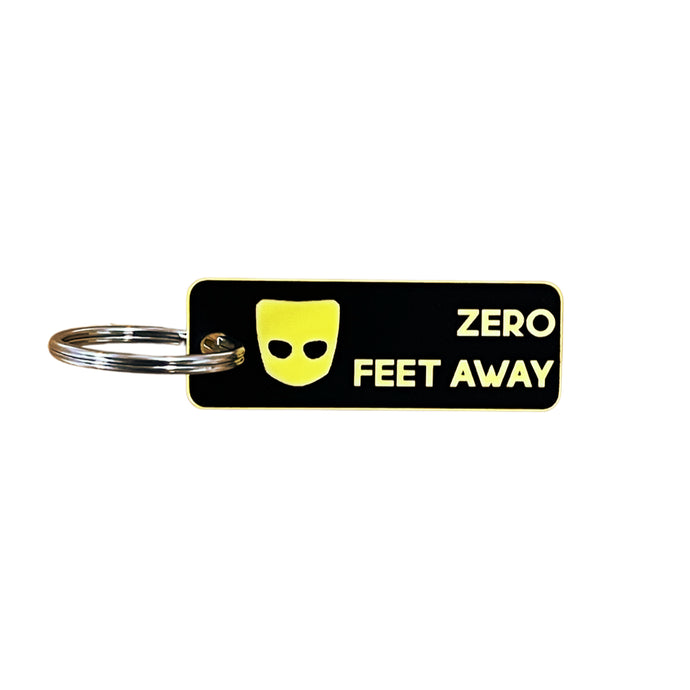Zero Feet Away Keychain