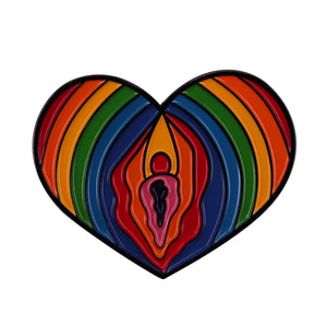 Heart Rainbow V Pin