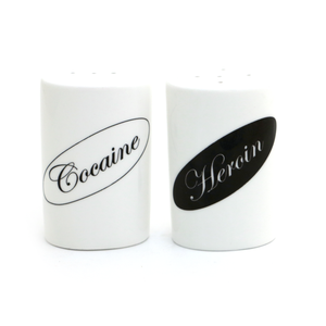 Cocaine and Heroin Salt and Pepper Shakers