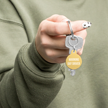 Load image into Gallery viewer, Warning Gay Driver Keychain
