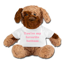 Load image into Gallery viewer, You&#39;re My Favorite Bottom Stuffed Dog - white

