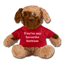 Load image into Gallery viewer, You&#39;re My Favorite Bottom Stuffed Dog - red
